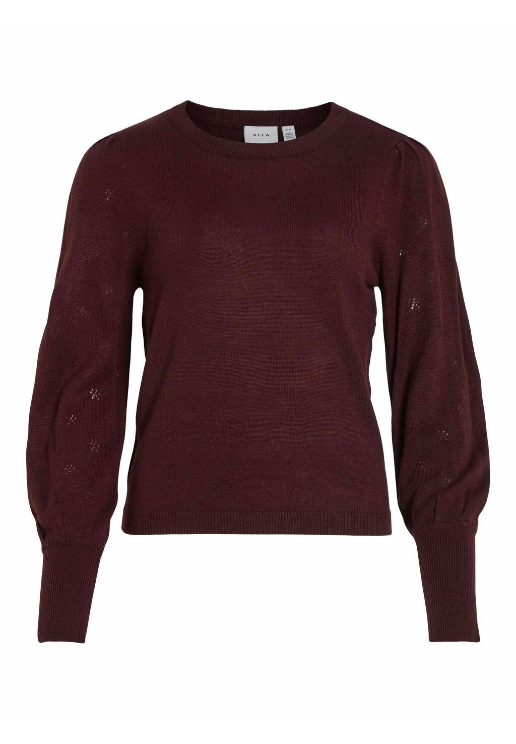 

Свитшот VILA VIAVA L S O-NECK KA, цвет winetasting