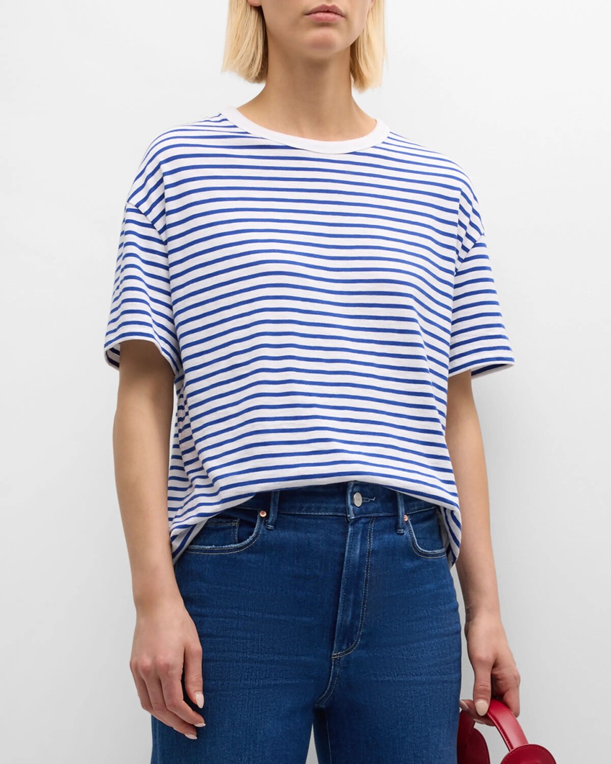 

Полосатая футболка-бойфренд Rag & Bone, цвет Bluewht