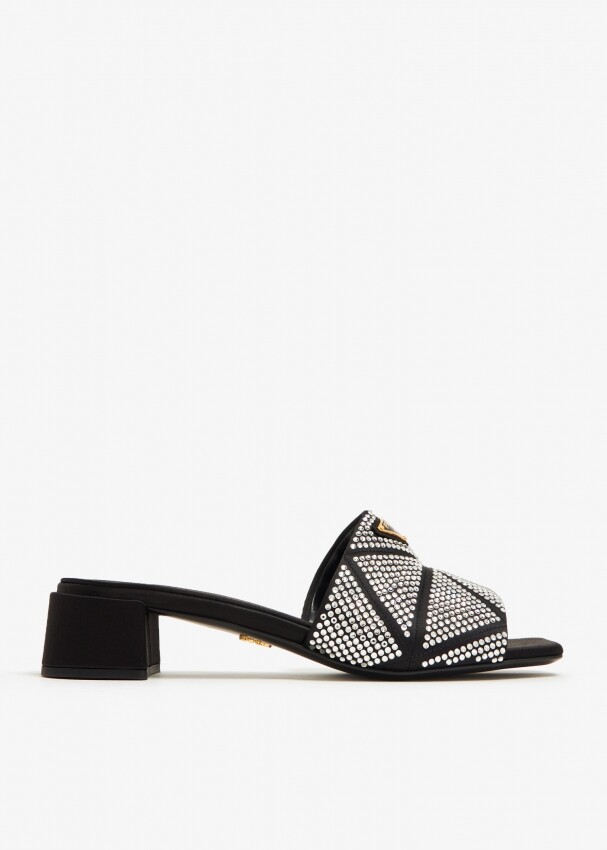 

Сандалии Prada Satin Crystal, черный