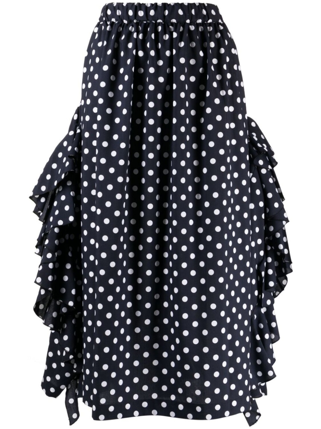 

Comme Des Garçons Comme Des Garçons юбка в горох с оборками, синий
