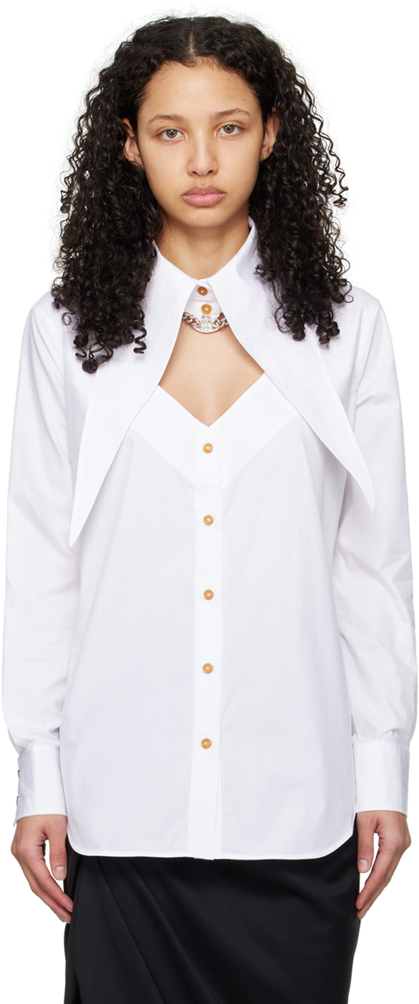 Белая рубашка с сердечками Vivienne Westwood
