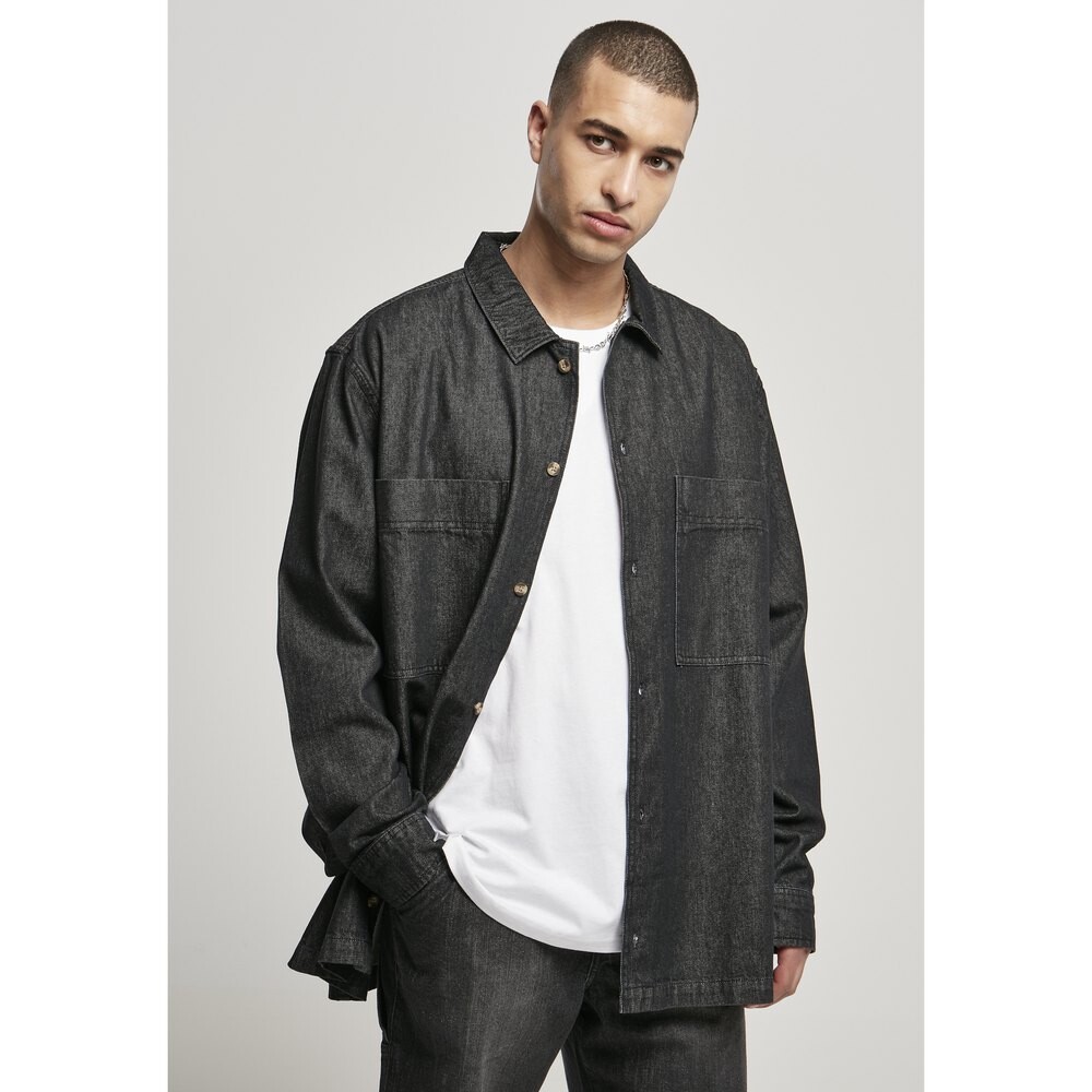

Рубашка Urban Classics Oversized Denim, серый