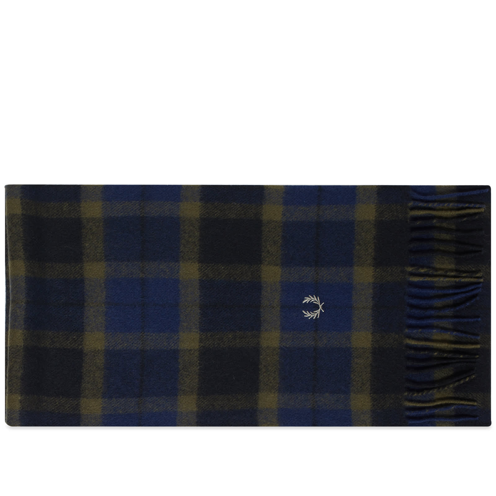 Шарф Fred Perry Lambswool Tartan, цвет Filed Green & Light Oyster