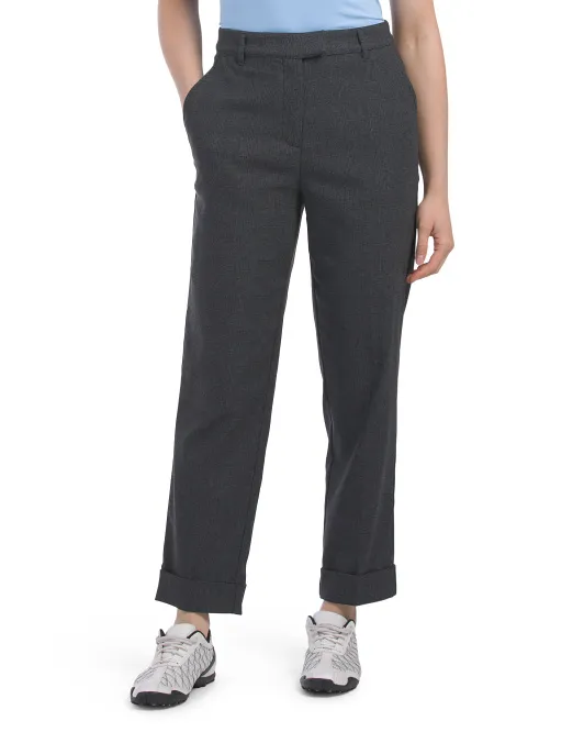 

Брюки-стретч в клетку Glen с манжетами G/Fore, цвет Charcoal Heather