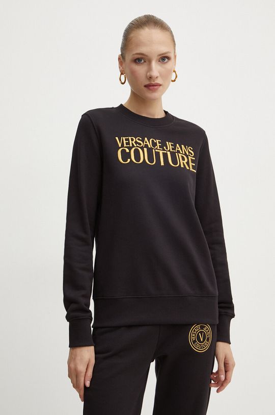 

Хлопковая толстовка Versace Jeans Couture, черный