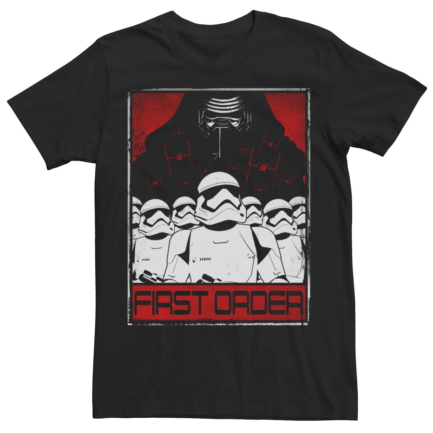 Мужская футболка с плакатом The Force Awakens Kylo Ren First Order Star Wars