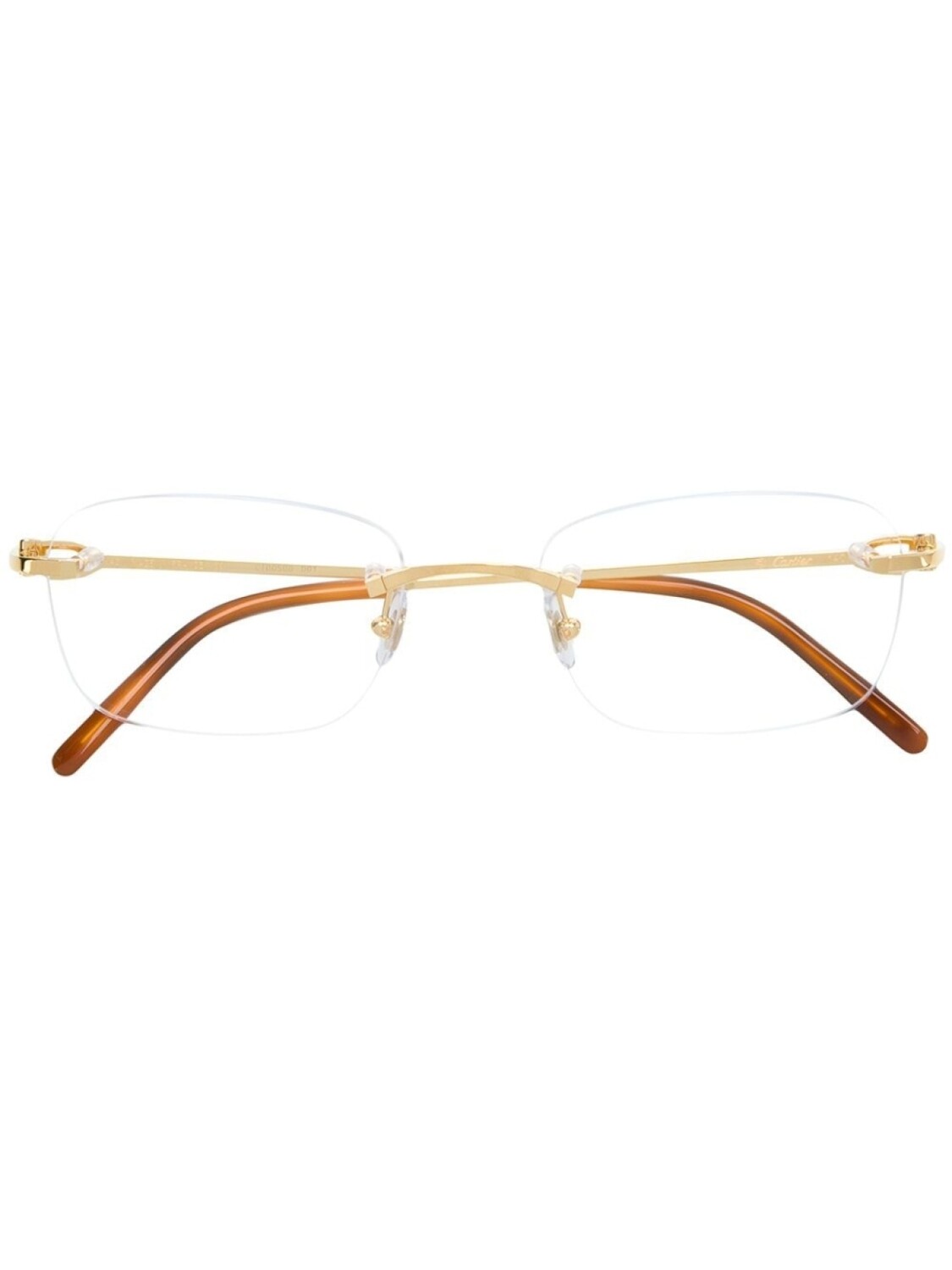 

Cartier Eyewear квадратные очки без оправы, белый