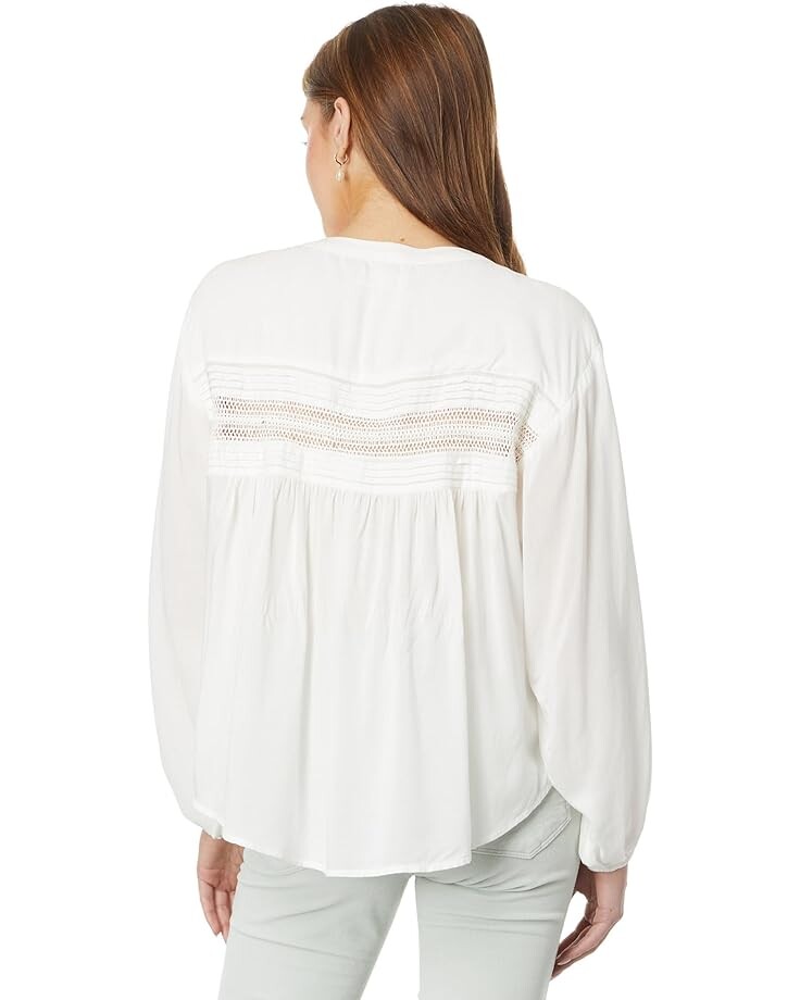 

Блуза Lucky Brand Textured Pin Tuck Blouse, цвет Whisper White