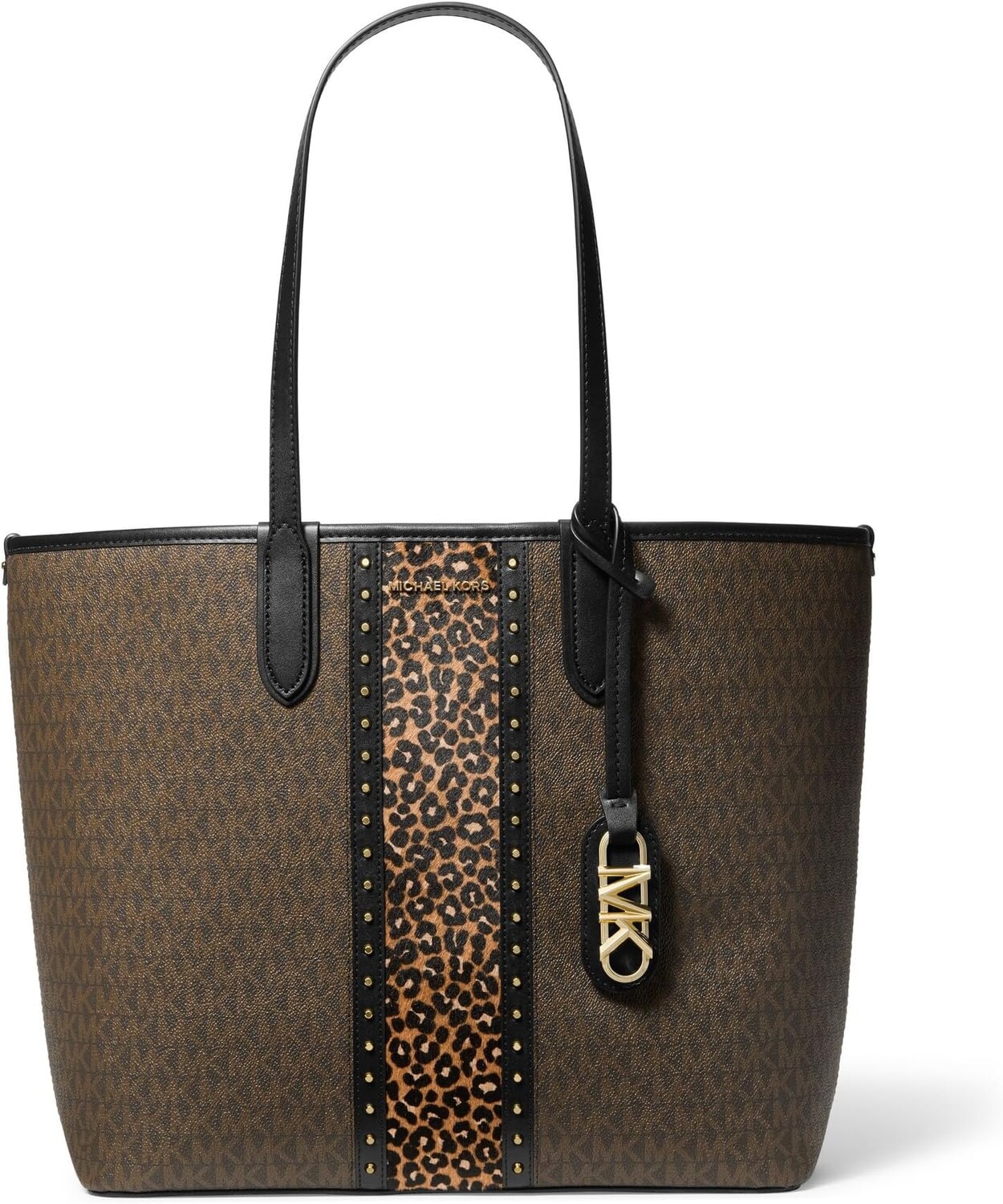

Большая открытая сумка-тоут Eliza East/West MICHAEL Michael Kors, цвет Brown Multi