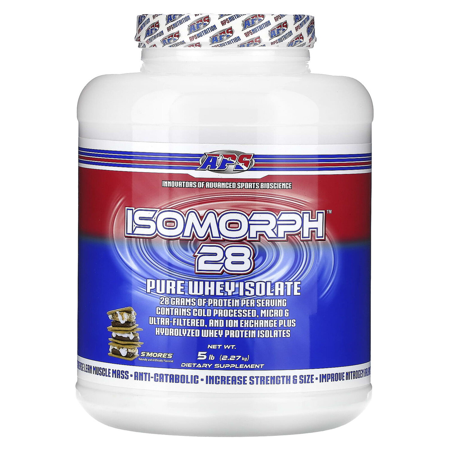 

Isomorph 28, чистый изолят сыворотки, S'mores, 2,27 кг (5 фунтов), APS