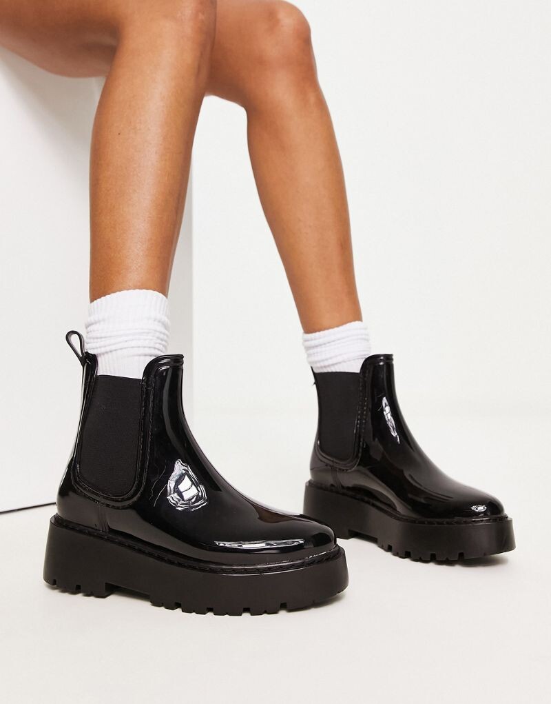 

Черные массивные резиновые сапоги челси ASOS DESIGN Gadget