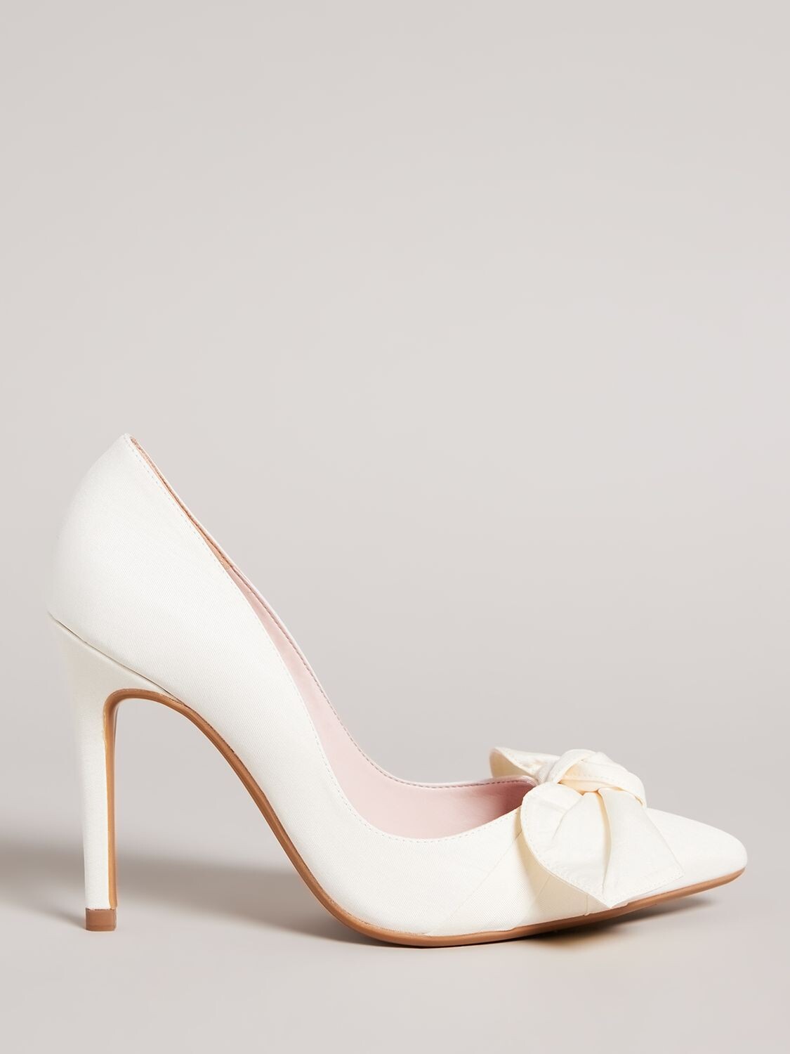 

Туфли-лодочки из атласа с бантом Ted Baker Hyana Moire, цвет слоновой кости