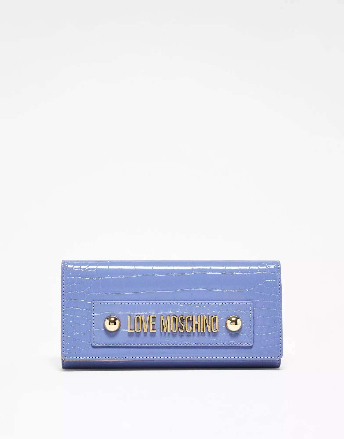 

Складной кошелек Love Moschino сиреневого крокодила