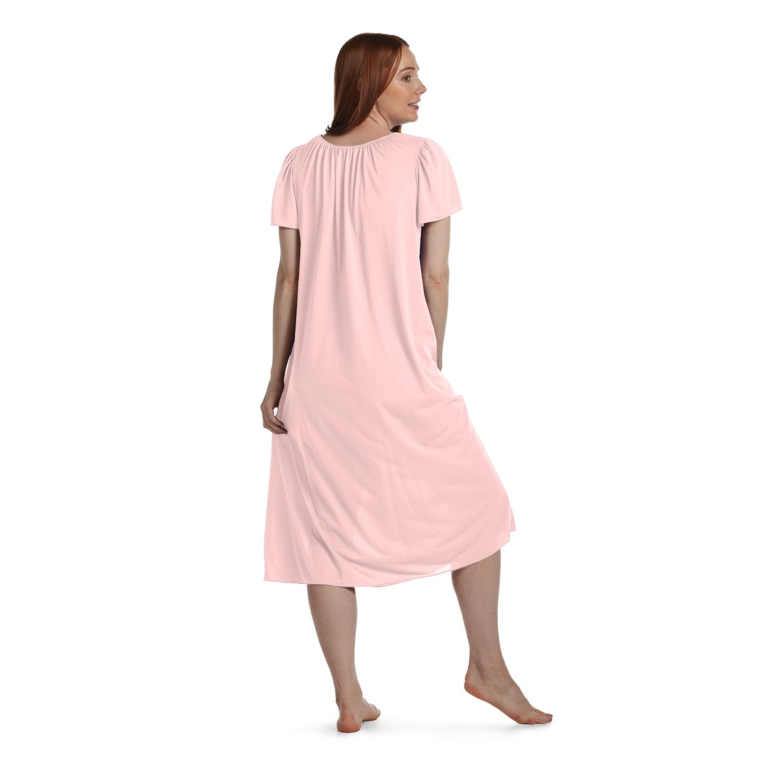 Женская длинная трикотажная ночная рубашка Miss Elaine Essentials Miss Elaine Essentials, розовый