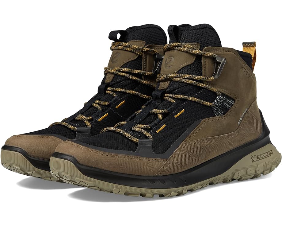 Походная обувь ECCO Sport Ultra Terrain Waterproof Mid Hiking Boot, цвет Tarmac/Tarmac/Black