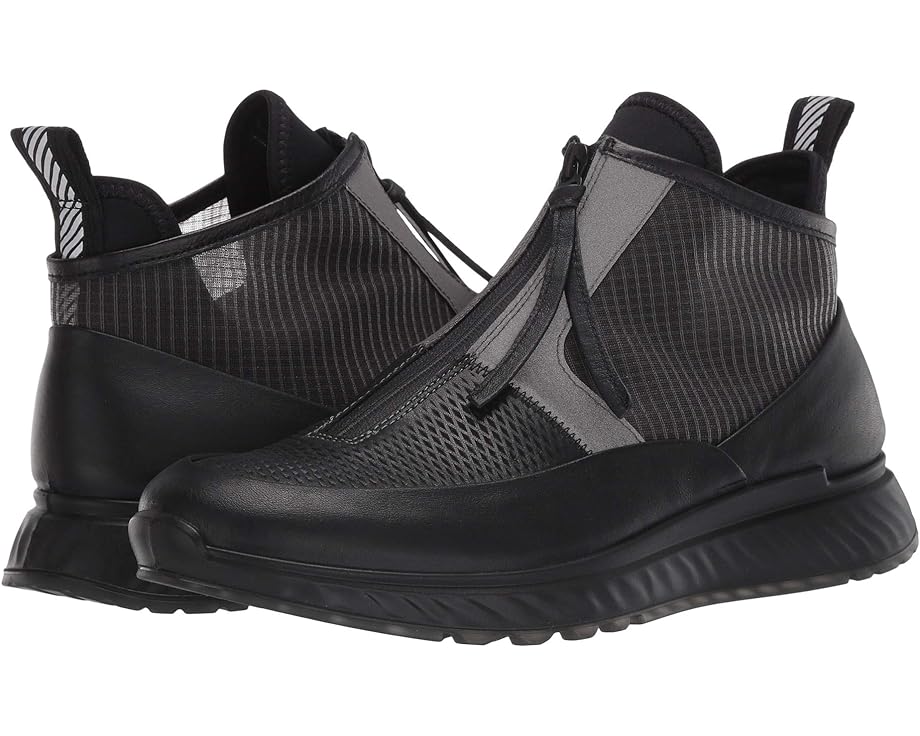 цена Кроссовки ECCO ST.1 Mid Cut Zip Sneaker, цвет Black/Titanium