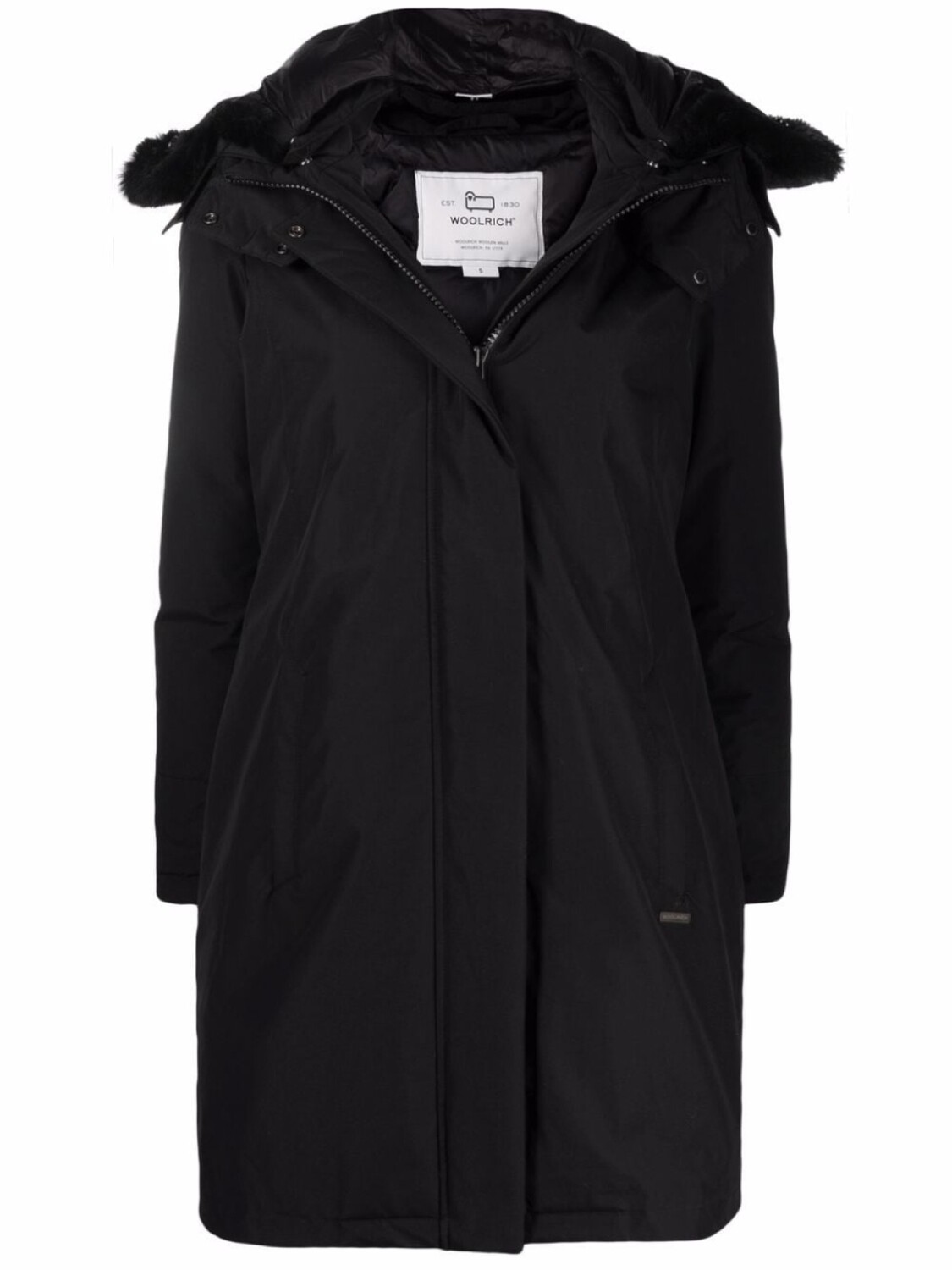 

Woolrich пальто Bow Bridge с капюшоном, черный