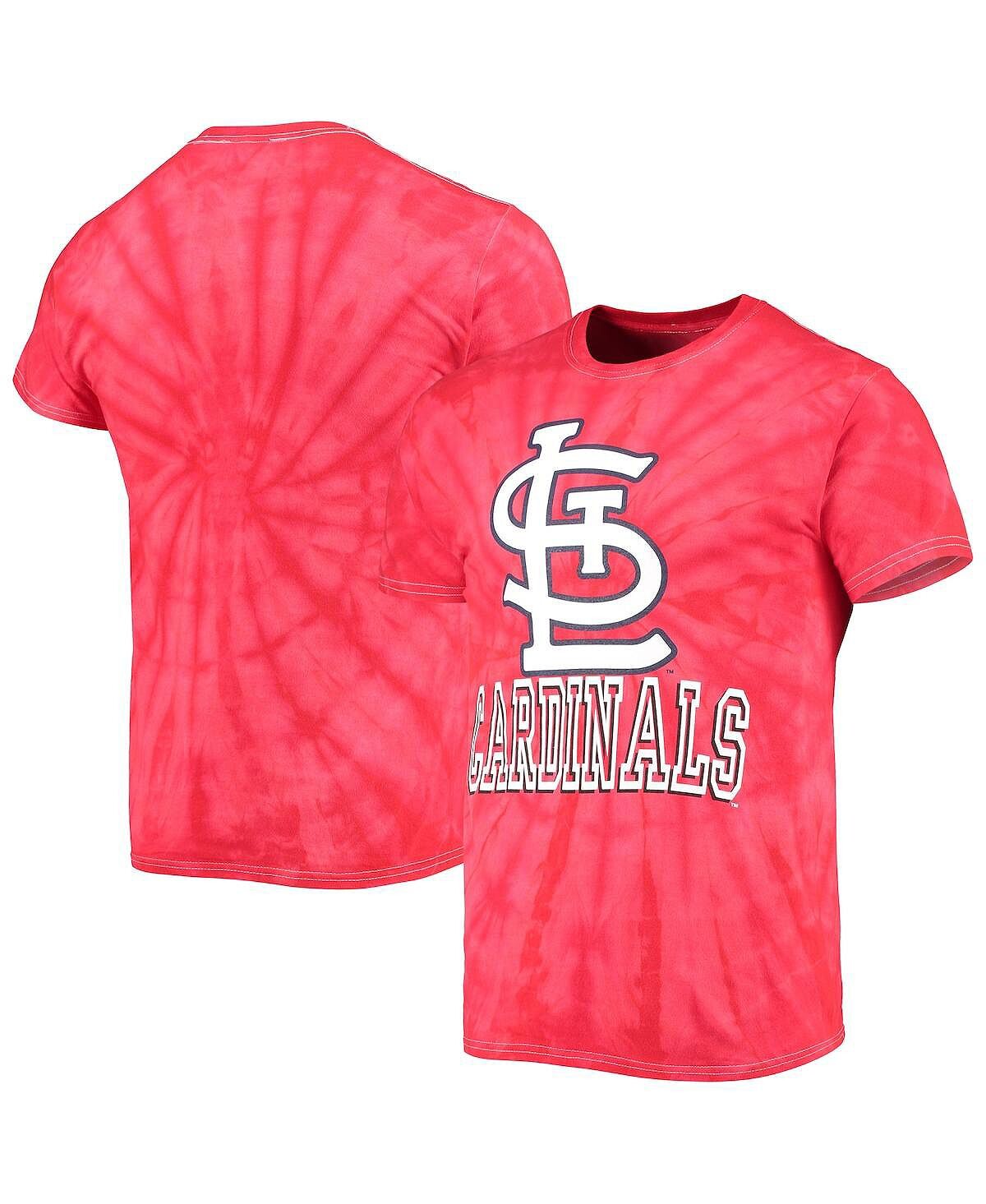 

Мужская красная футболка St. Louis Cardinals Spider Tie Dye Stitches