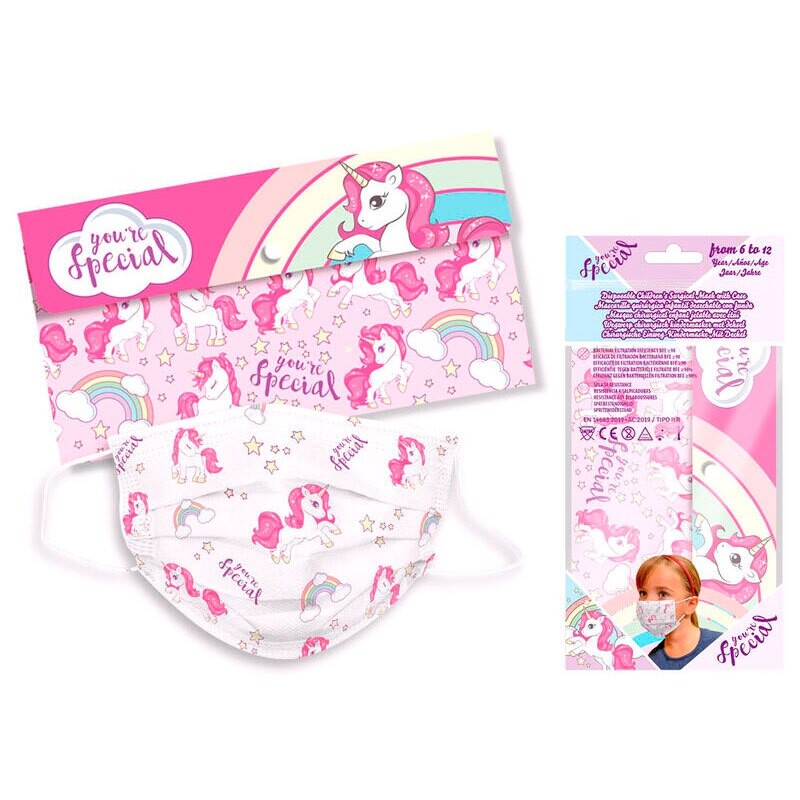 

Маска Kids Licensing Unicorn Set 5 Disposables Surgical With Case, разноцветный