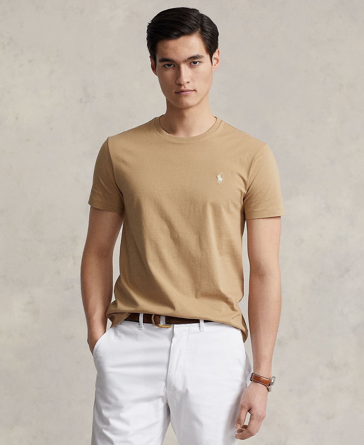 

Мужская трикотажная футболка классического кроя с круглым вырезом Polo Ralph Lauren