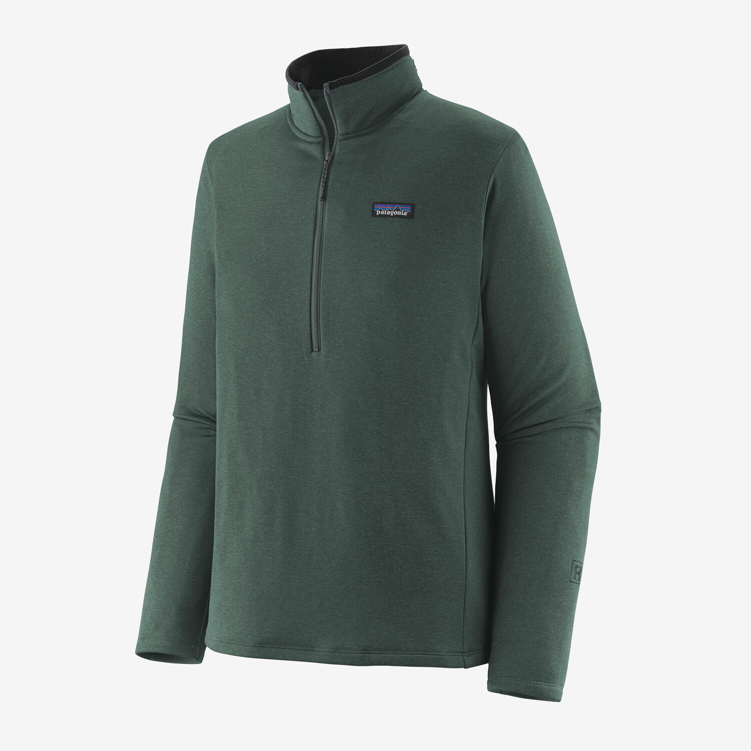 

Мужская повседневная рубашка на молнии R1 Patagonia, цвет Nouveau Green - Northern Green X-Dye