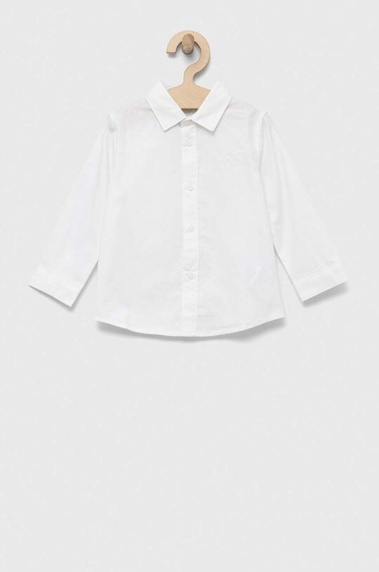 

Детская хлопковая рубашка United Colors of Benetton, белый