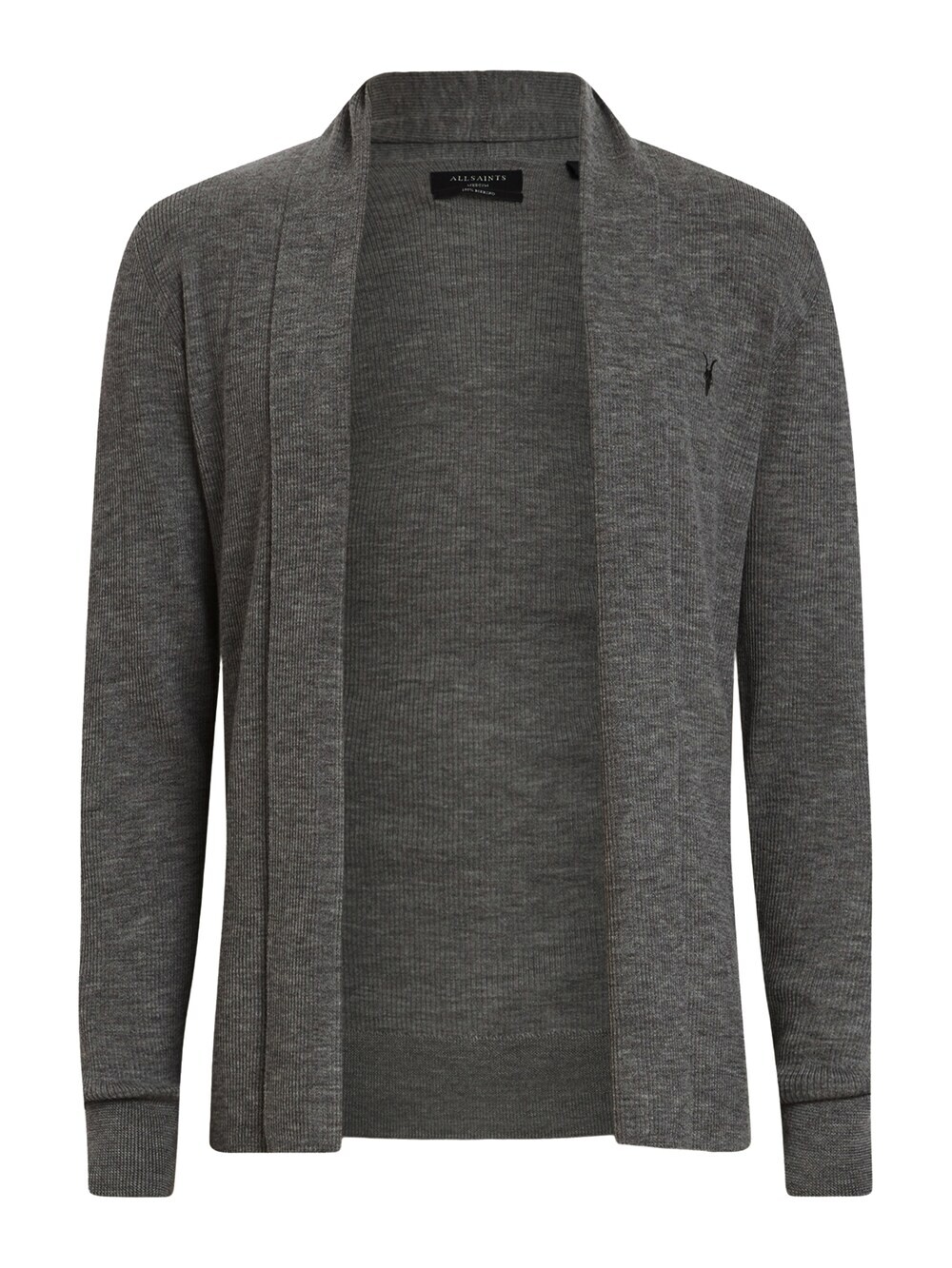 

Вязаный кардиган Allsaints, темно-серый