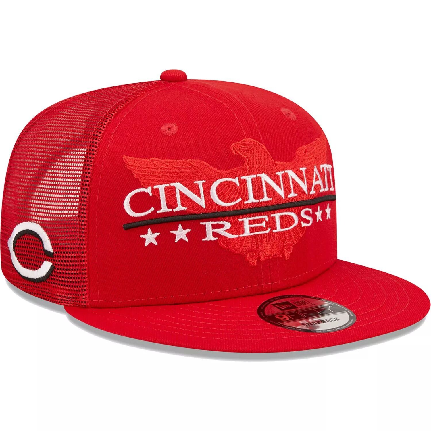 

Мужская кепка New Era Red Cincinnati Reds Patriot Trucker 9FIFTY Snapback