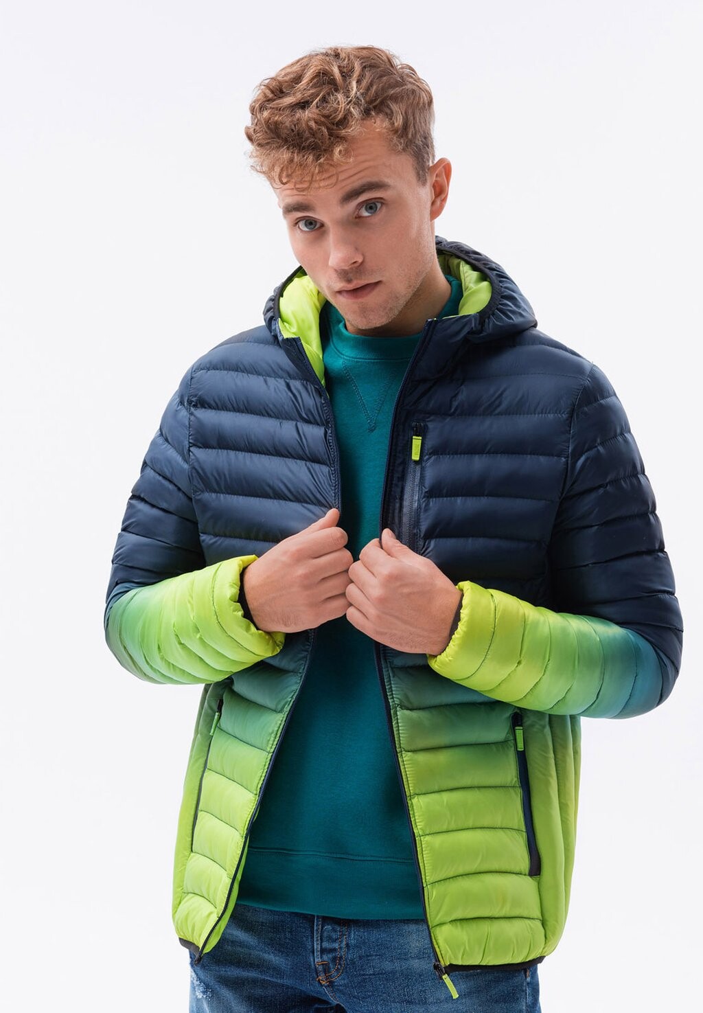 

Демисезонная куртка Ombre, цвет navy green