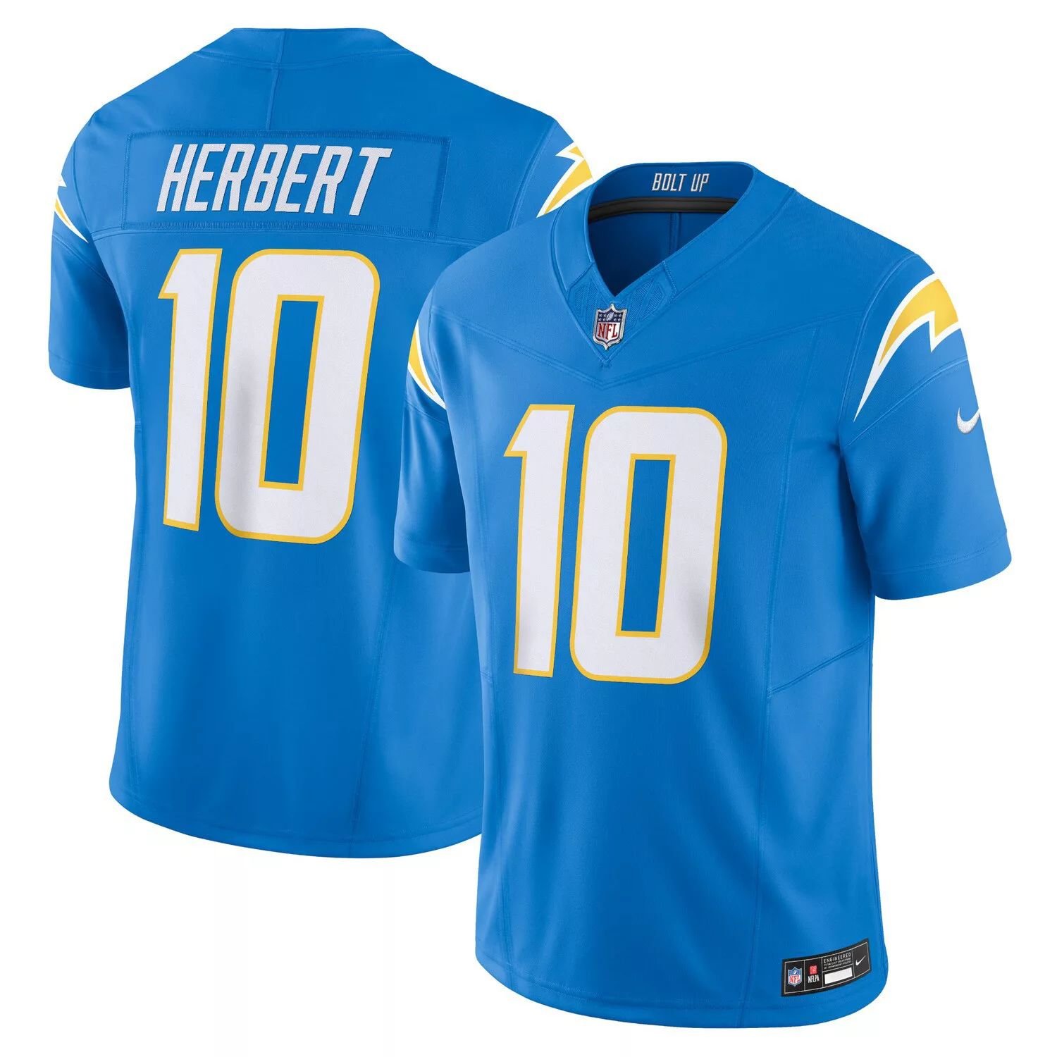 

Мужское джерси Justin Herbert Powder Blue Los Angeles Chargers Vapor FUSE Limited Nike