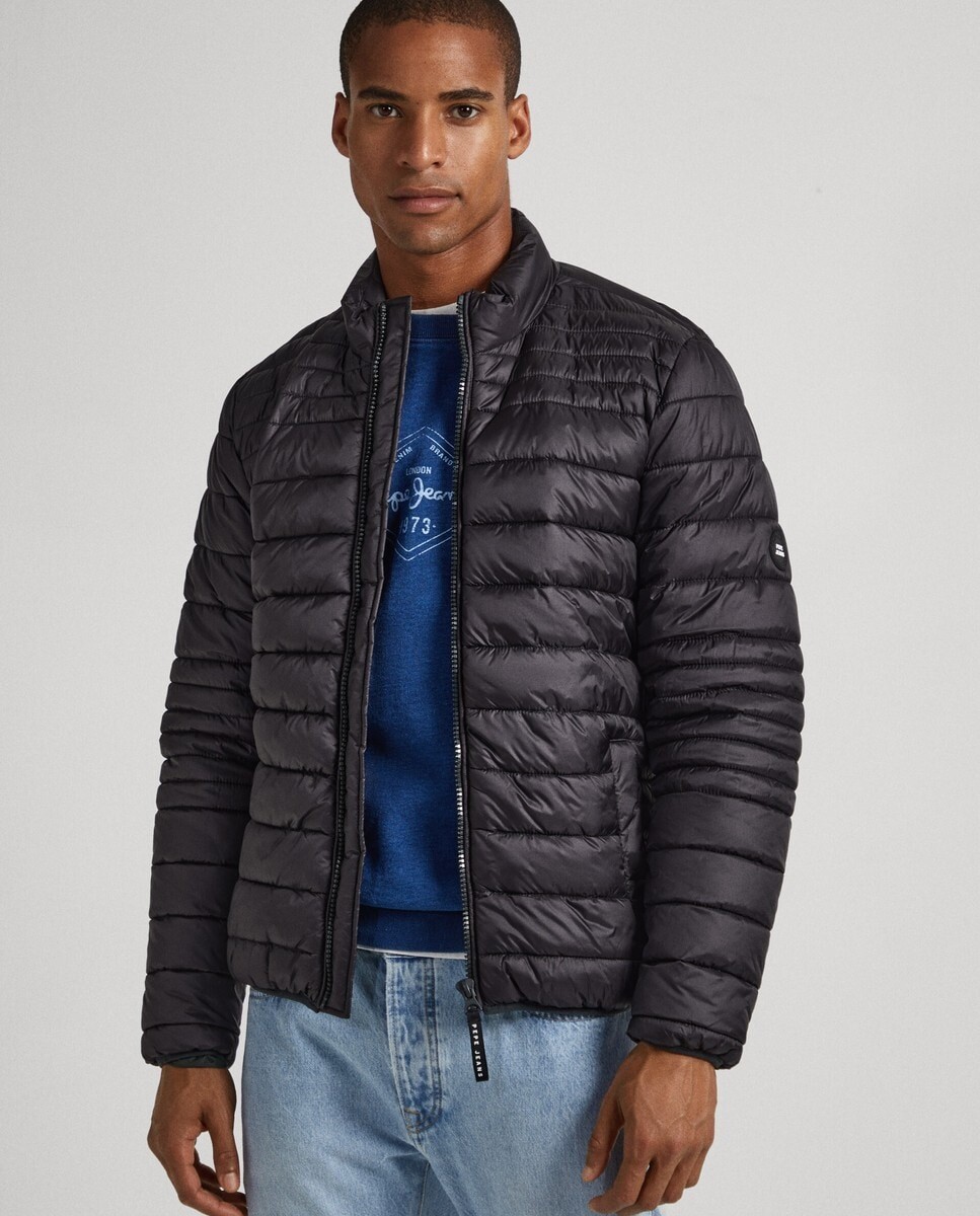 

Мужская утепленная куртка-пуховик с высоким воротником Pepe Jeans, черный