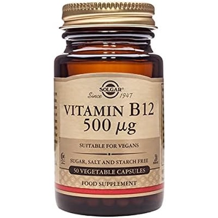 Витамин B12, 500 мкг растительных капсул, легко принимать форму - веганский, Solgar solgar сублингвальный витамин b12 1000 мкг 250 капсул