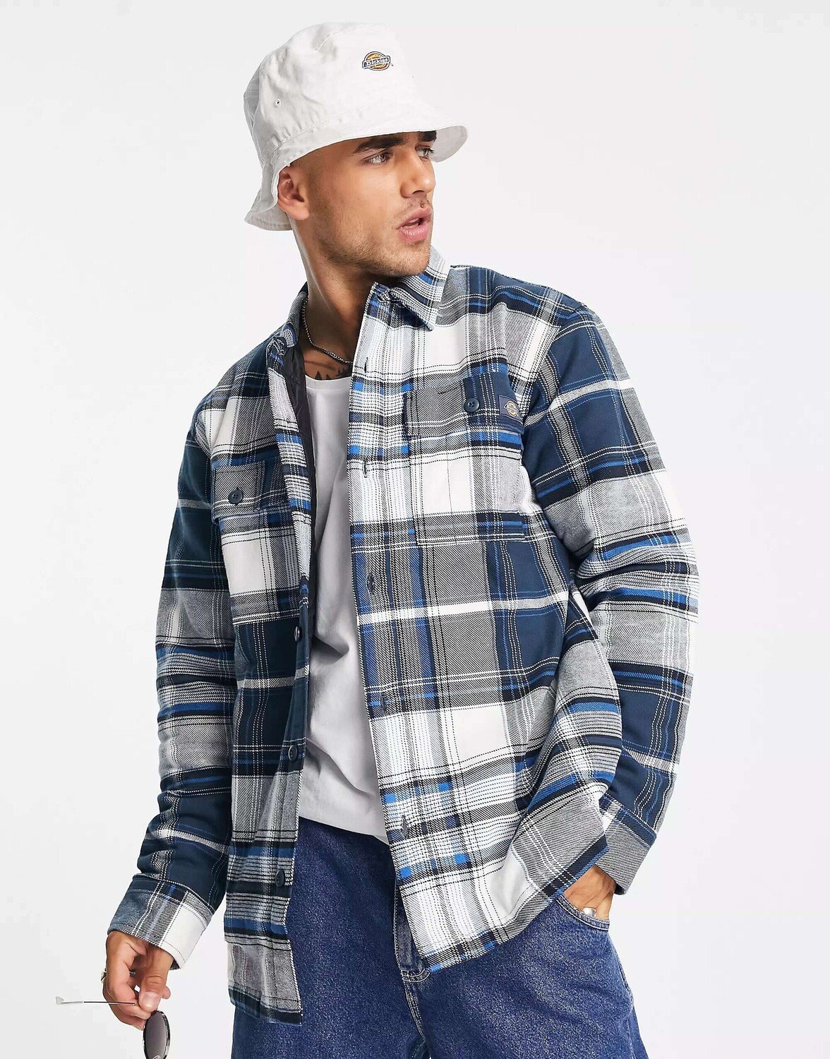 

Синяя рубашка в клетку Dickies Pedro Bay