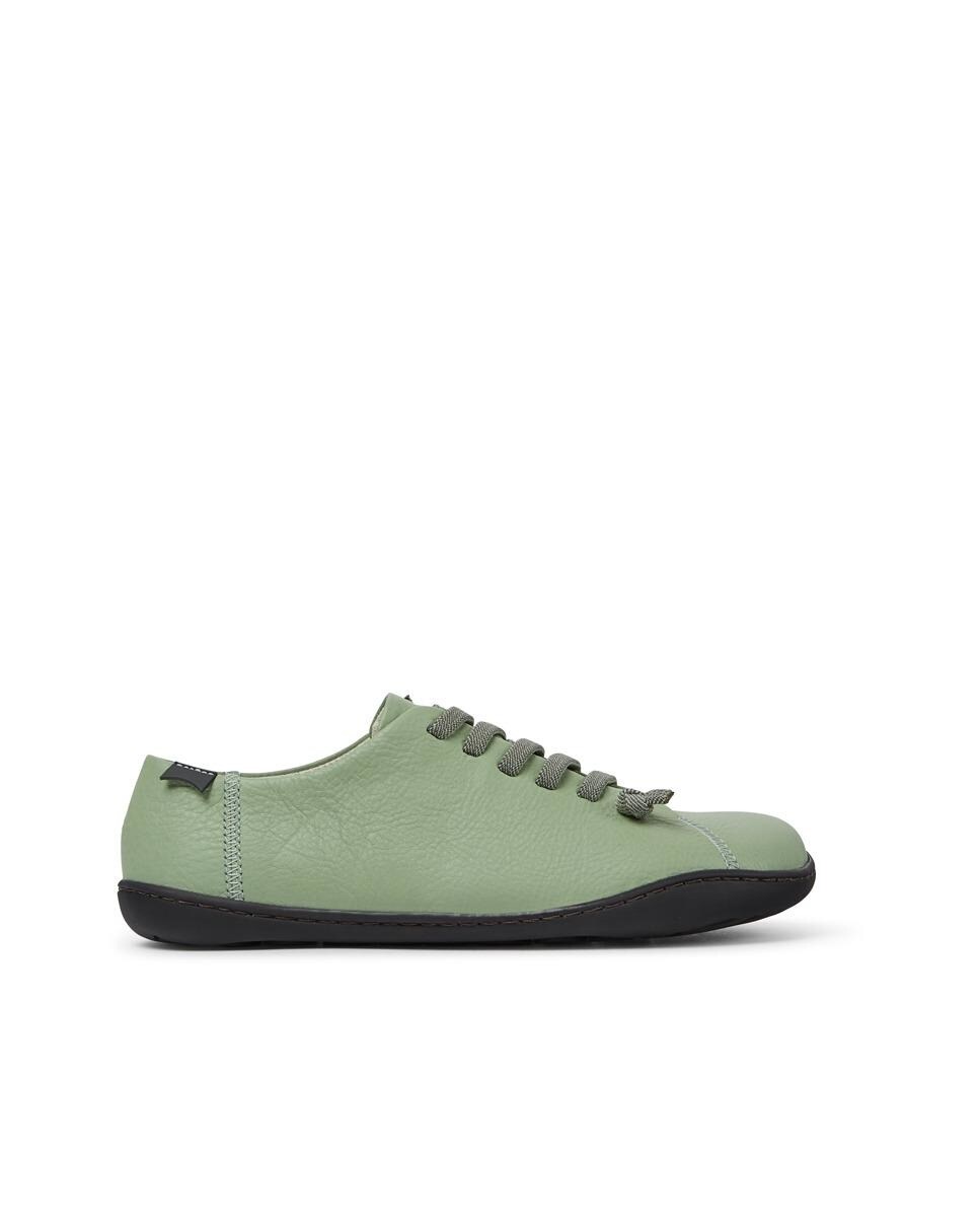 Женские кожаные кроссовки на шнурках зеленого цвета Camper, зеленый