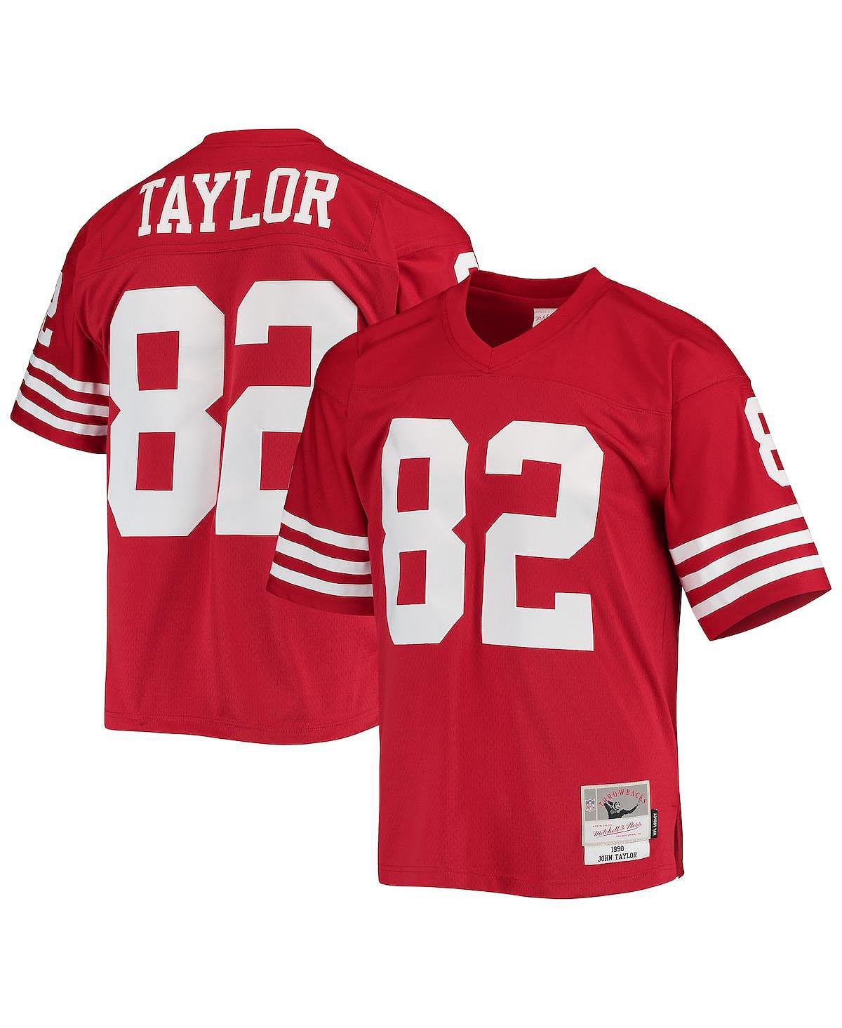 цена Мужская футболка John Taylor Scarlet San Francisco 49ers 1990 Legacy Replica Mitchell & Ness