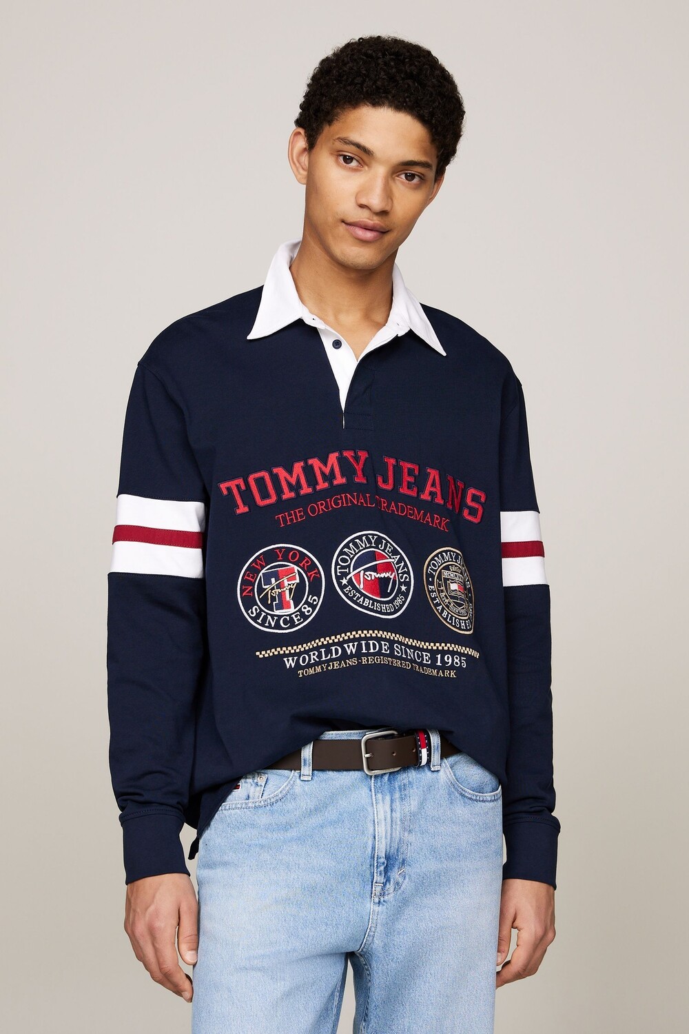 

Рубашка-Поло для регби varsity explorer Tommy Jeans, синий
