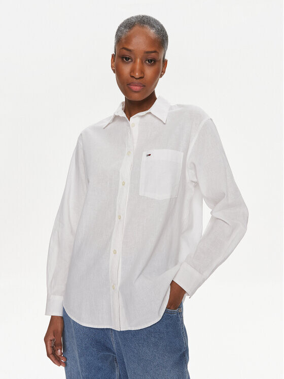 

Рубашка стандартного кроя Tommy Jeans, белый