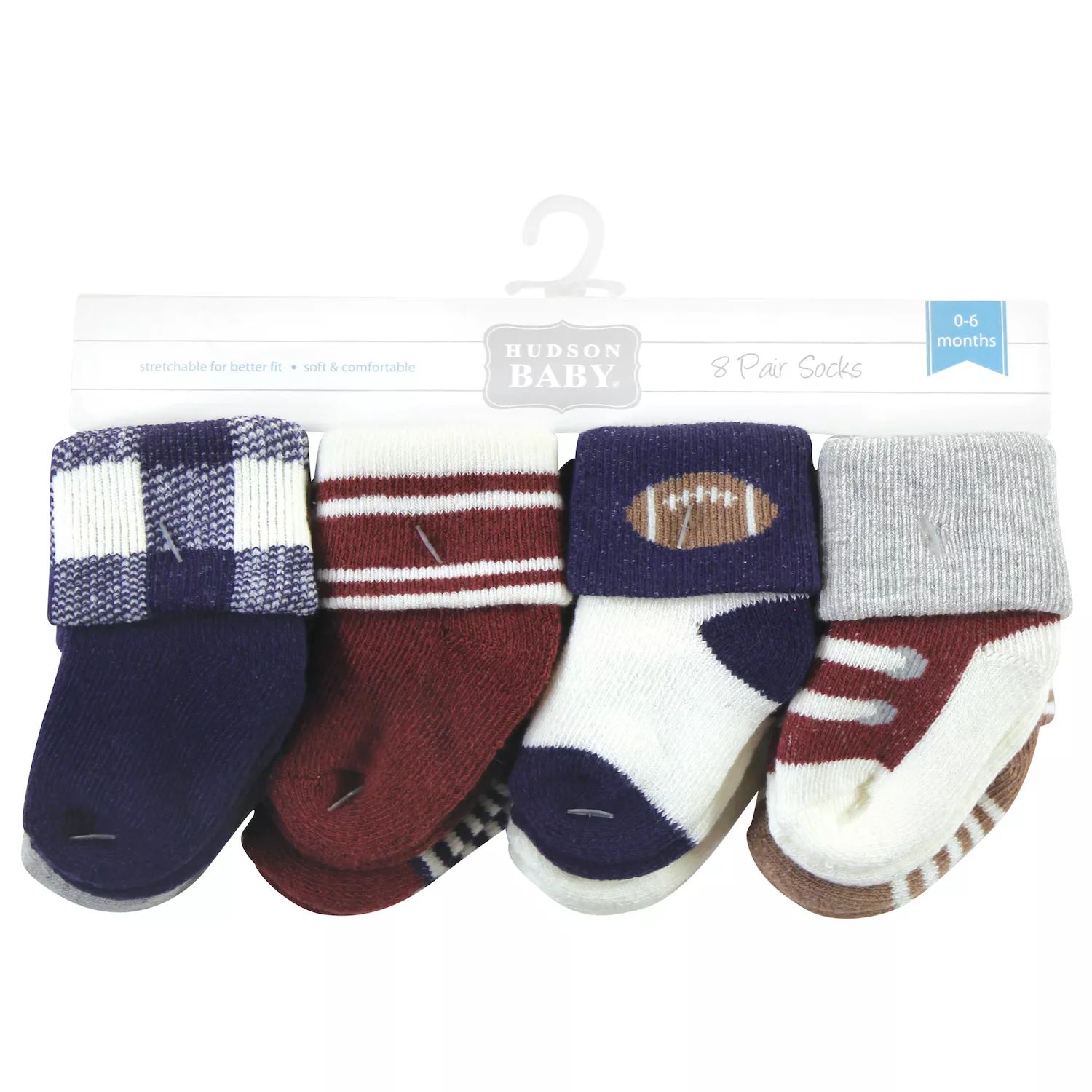 цена Хлопковые носки Hudson для новорожденных мальчиков и махровые носки, футбольные Hudson Baby
