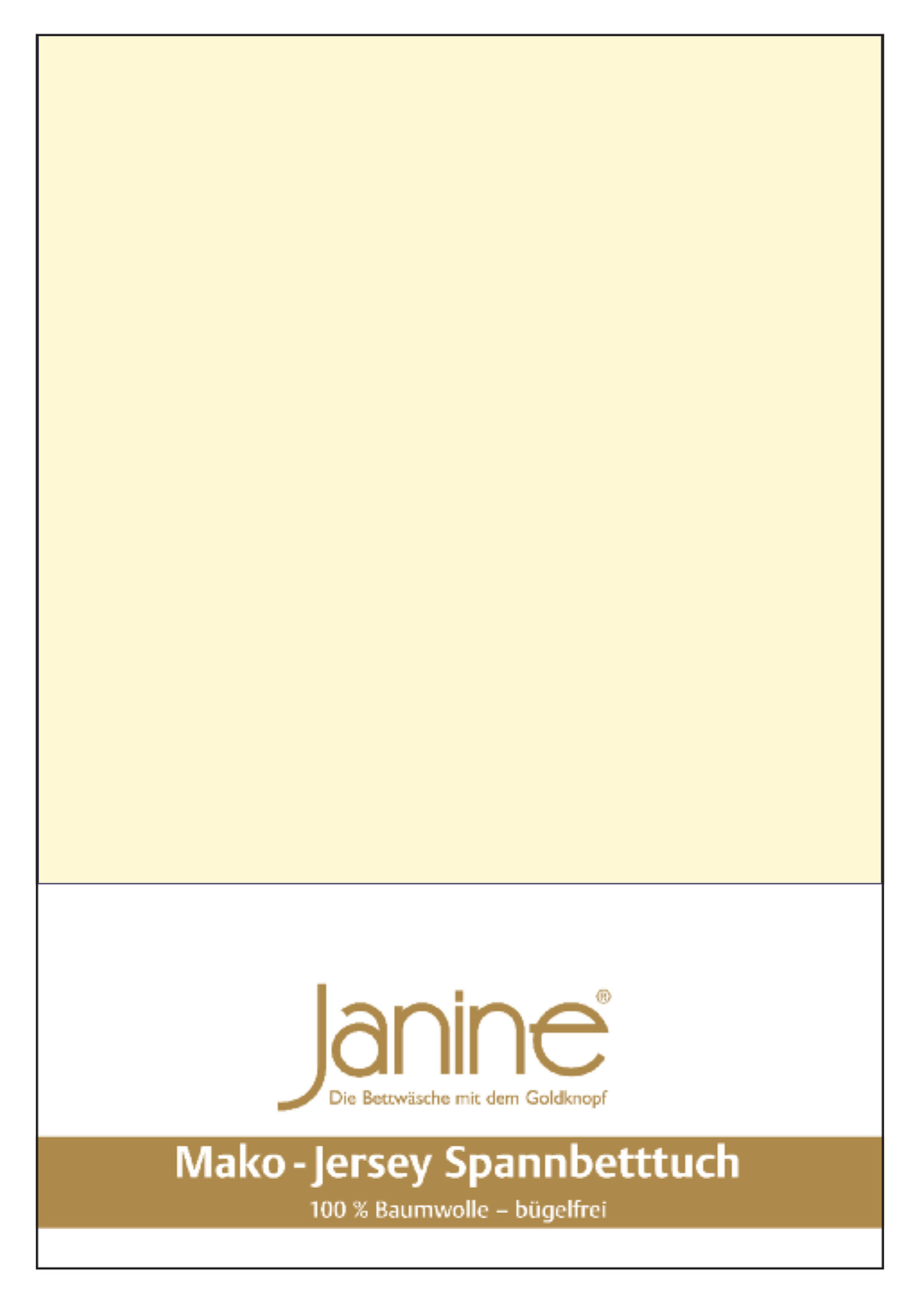 Простыня Janine Mako Feinjersey, цвет champagner