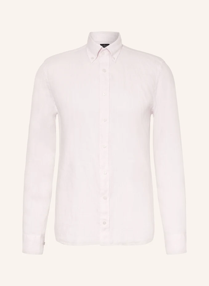 

Льняная рубашка узкого кроя Hackett London, розовый