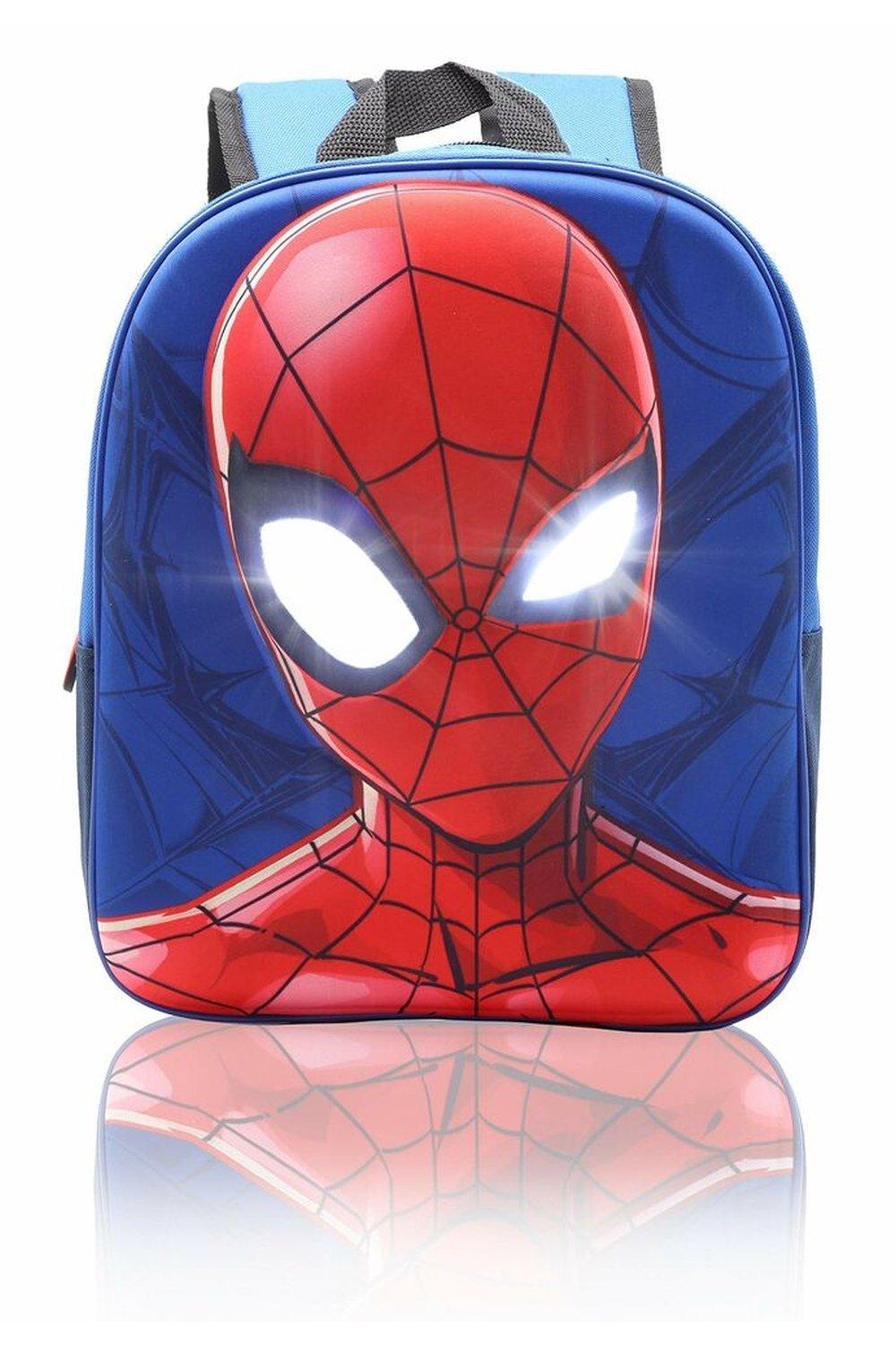 Рюкзак Человека-паука с подсветкой глаз Marvel, синий детский вместительный рюкзак с рисунком русалки и лазера цветной школьный ранец для девочек женская школьная сумка