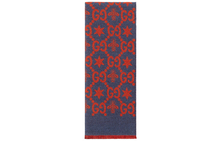 

Шарф вязаный Gucci Unisex, красный / синий