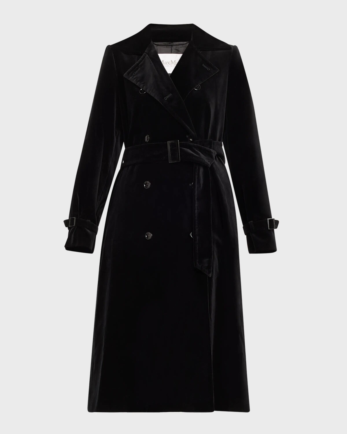 

Тренч Lana из хлопкового габардина с поясом Max Mara, черный