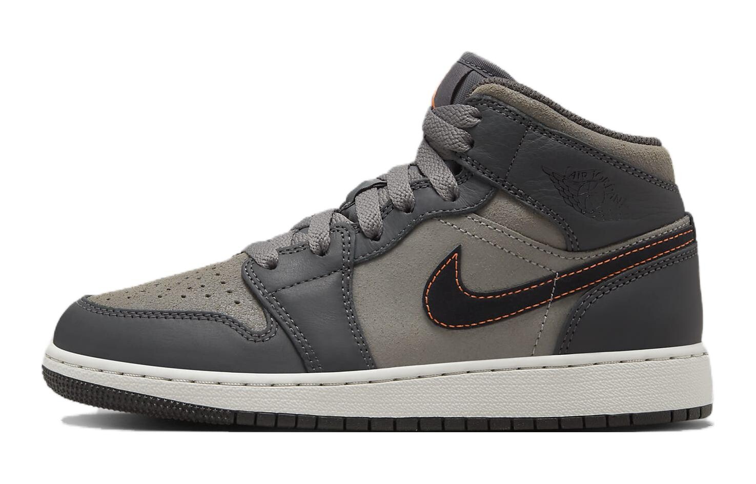 

Кроссовки Jordan 1 Mid SE Night Stadium GS, серый