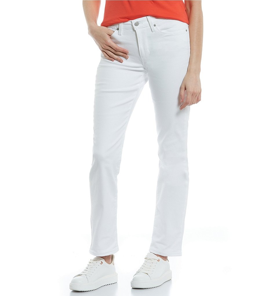 Классические прямые джинсы со средней посадкой Levi's, белый