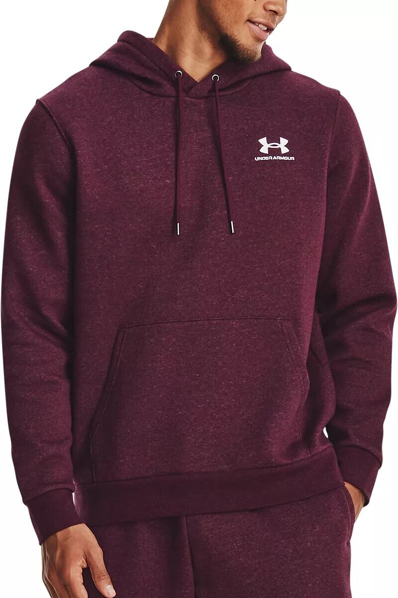

Мужская флисовая толстовка Under Armour Essential, темно-бордовый/белый