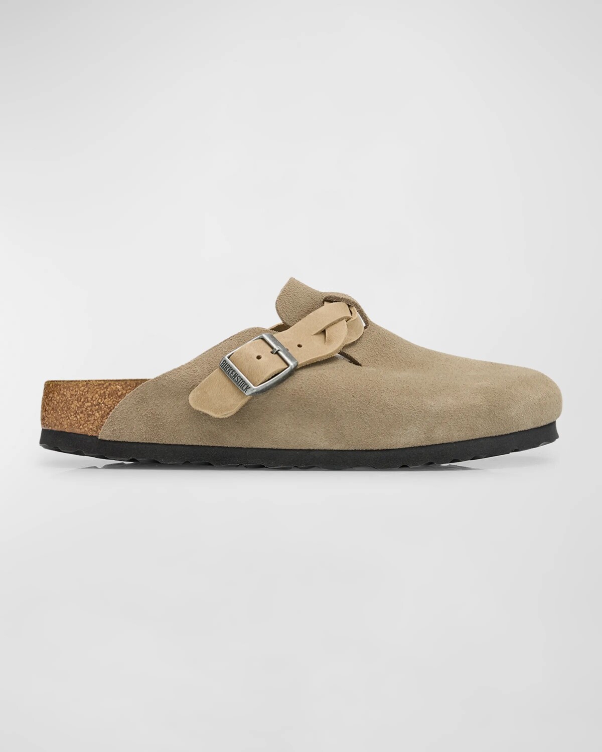 

Бостонские замшевые сабо с пряжкой и пряжкой BIRKENSTOCK, цвет Taupe