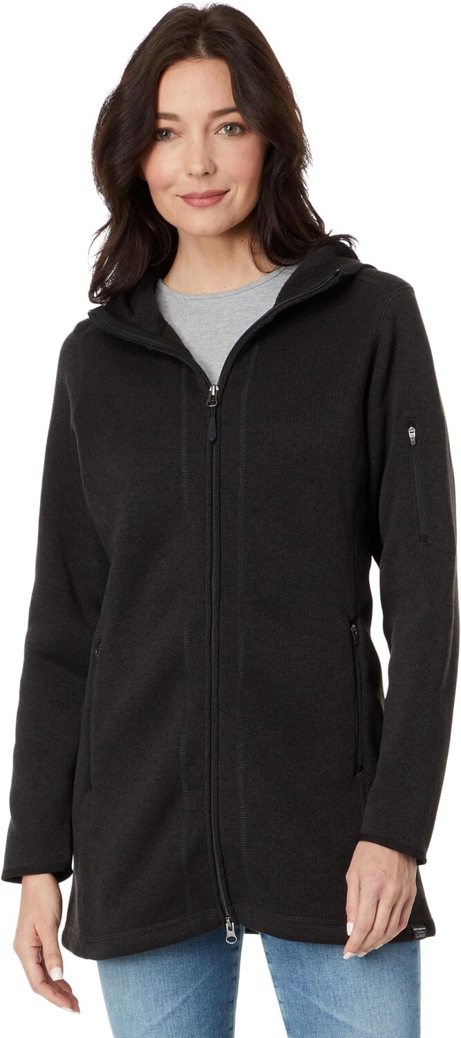 

Куртка Petite Sweater Fleece Coat L.L.Bean, цвет Classic Black
