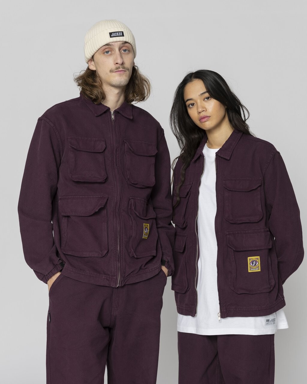 

Куртка-бомбер HUSTLERS DYED JACKET UNISEX Jacker, фиолетовый