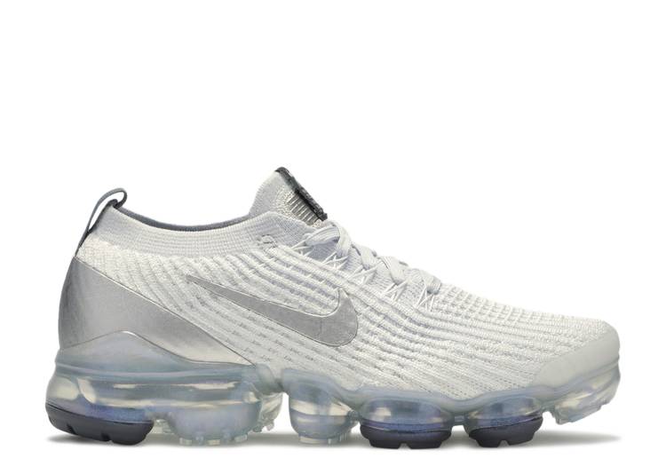 Nike air vapormax on sale flyknit 3 white silver